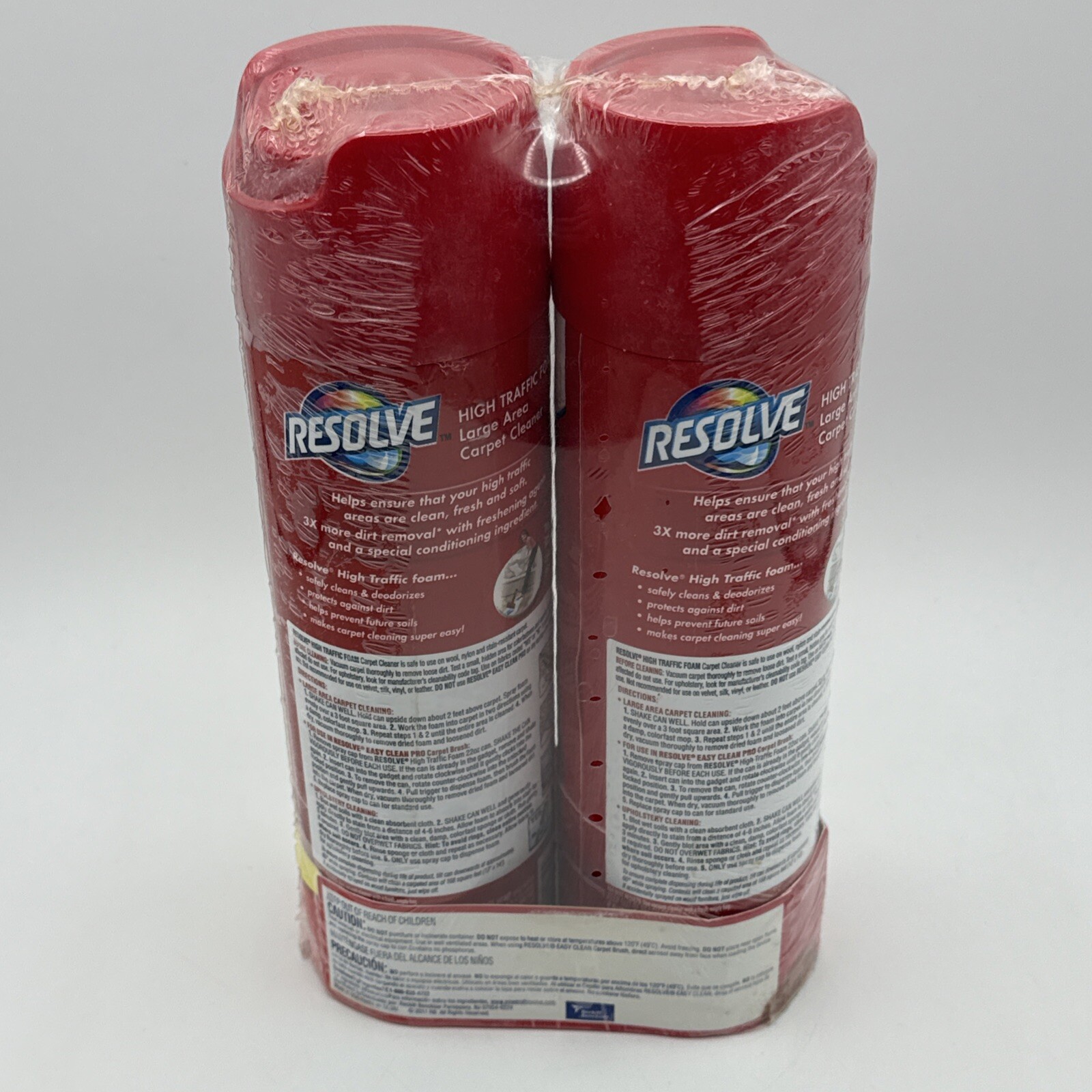Resolve Dual Pack High Traffic Carpet Foam, 44 oz (2 Cans x 22 oz)