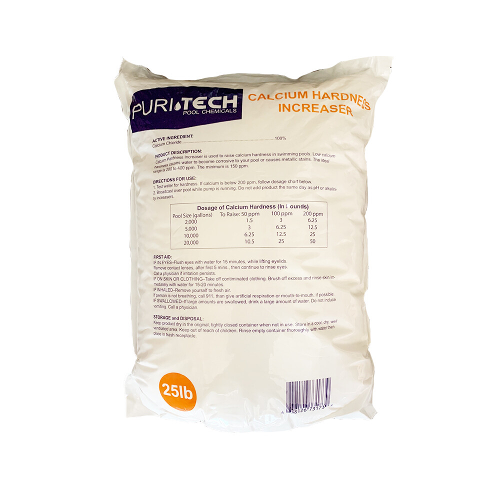 Puri Tech Calcium Hardness Increaser 50 lbs Calcium Chloride for Swimming Pools