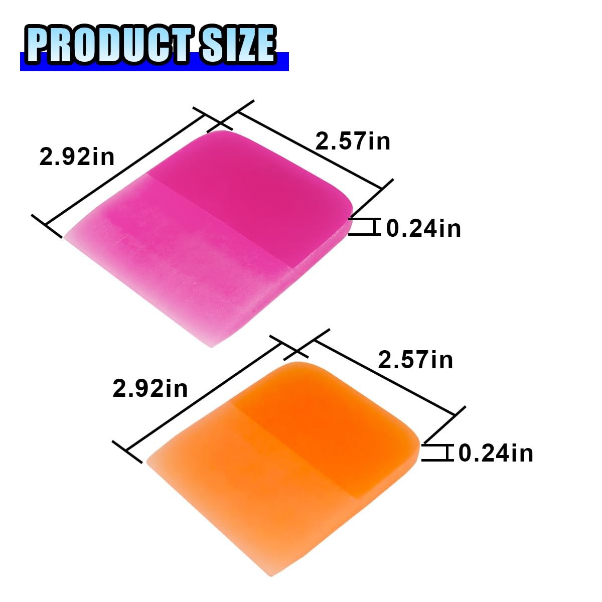 2PCS Car PPF Squeegee, TPU Soft Rubber AntiScratch Vinyl Wrap Window Tint Too…