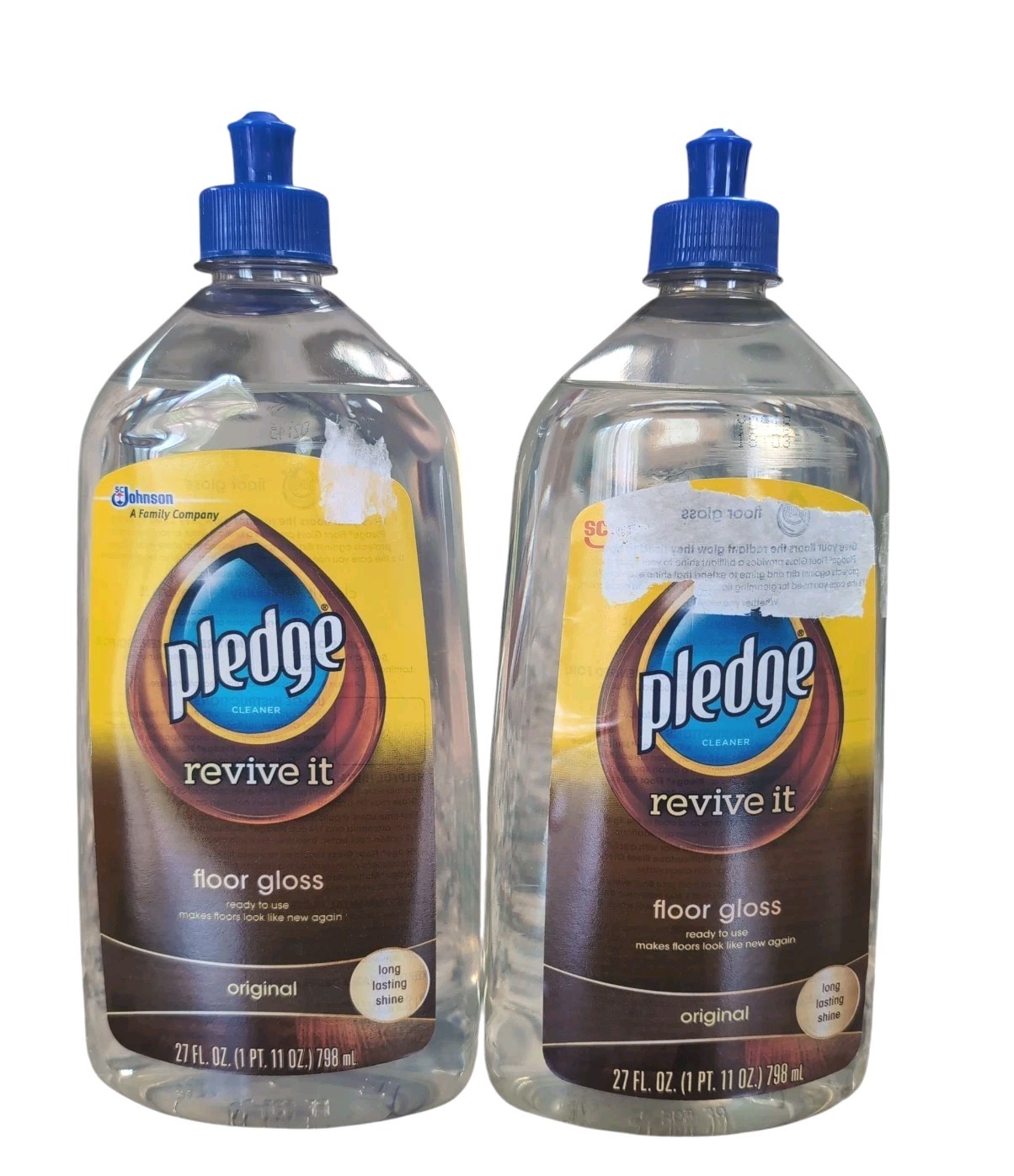Pledge Revive It Floor Gloss x2 Polish Protects Long Lasting Shine original lot