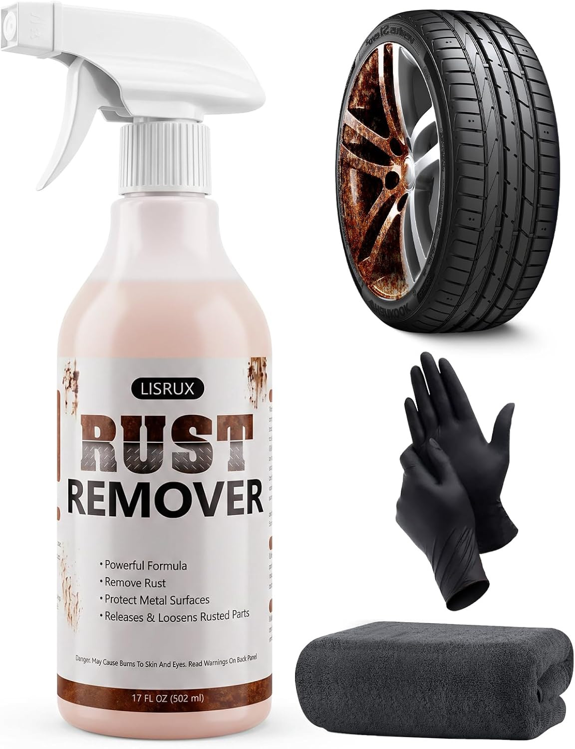 Rust Remover Spray for Metal, 17 Fl Oz, Upgraded Metal Cleaner, Highly Concentra