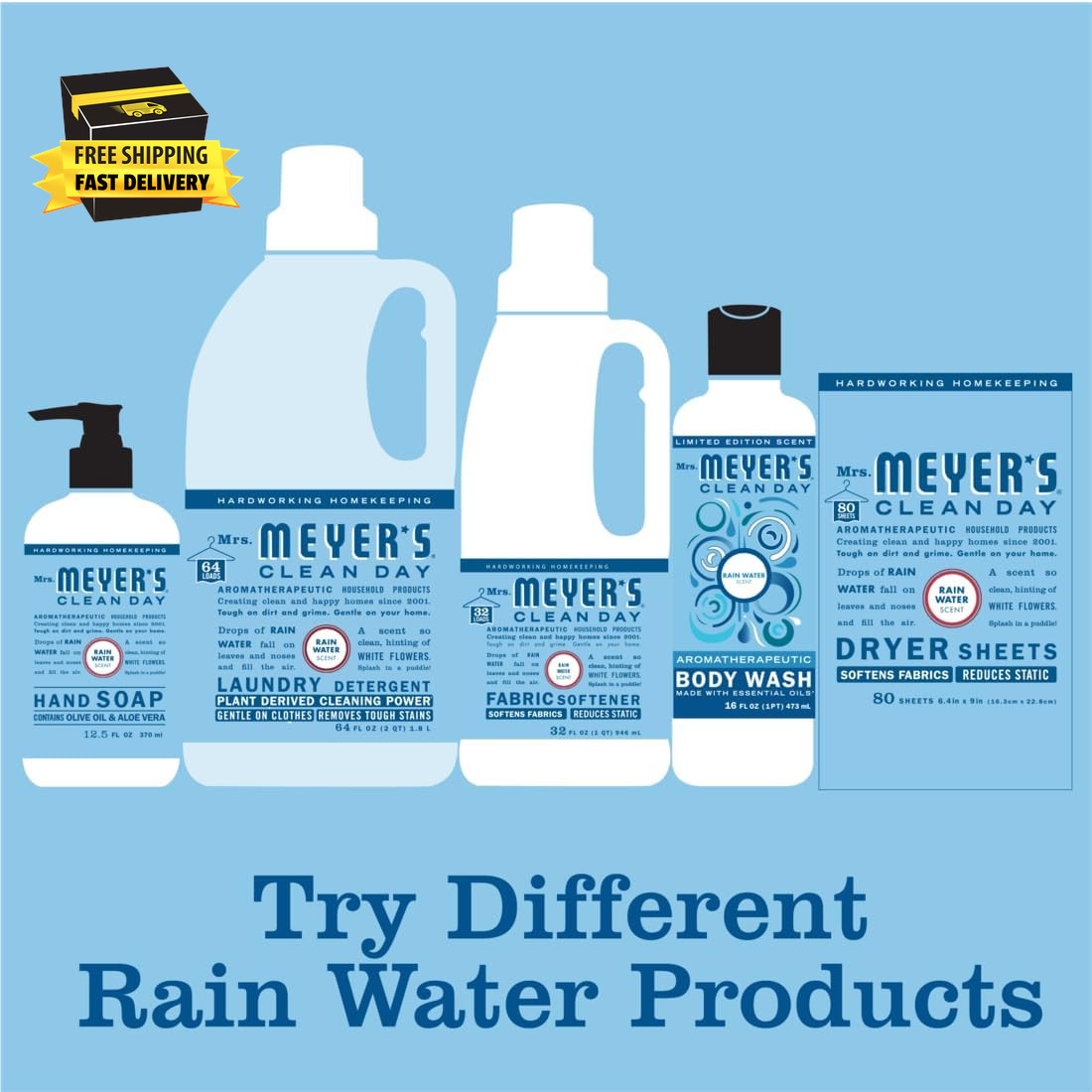 CLEAN DAY Multi-Surface Everyday Cleaner, Rain Water Scent, 16 Ounce Bottle ⭐️⭐️
