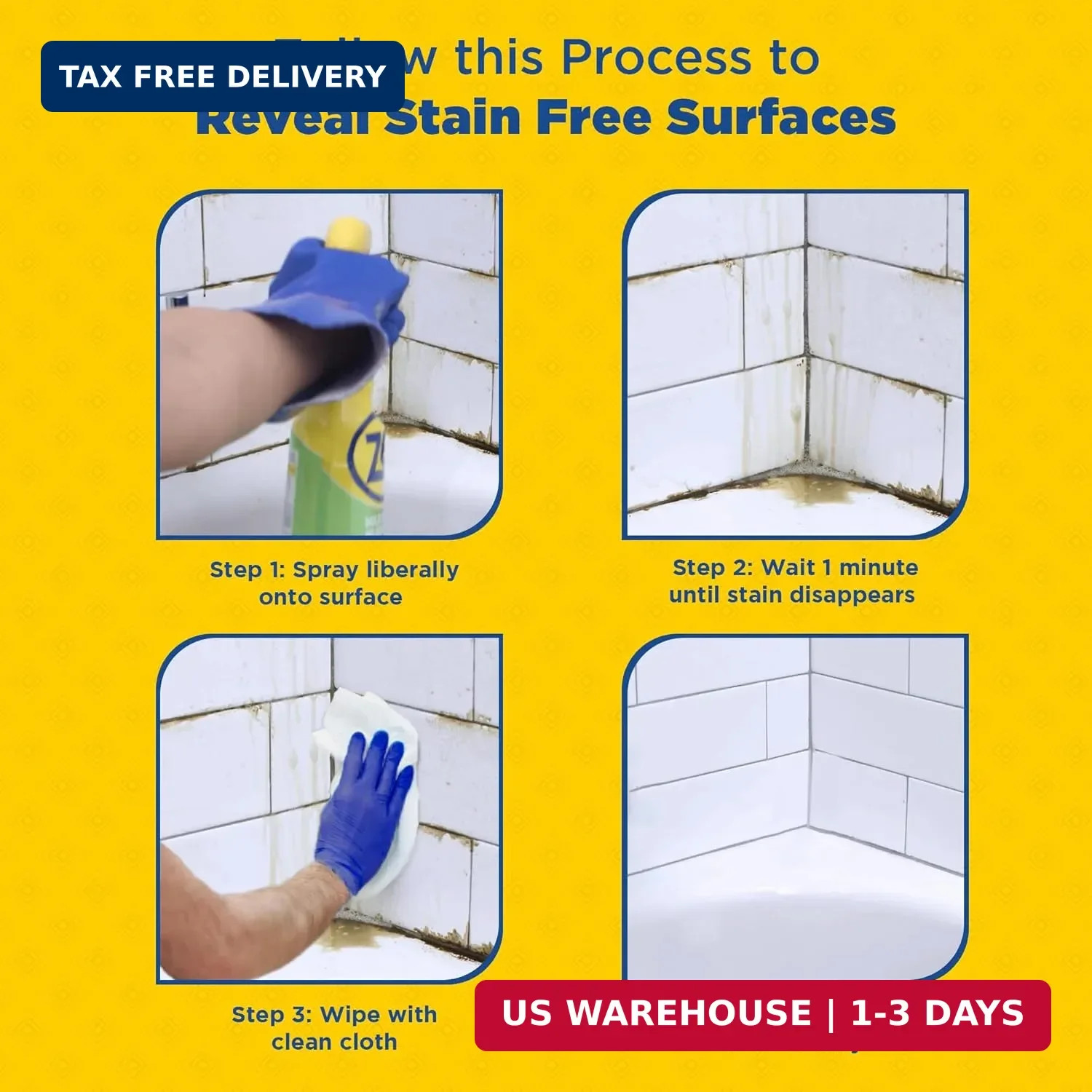 Zep Mold Stain and Mildew Stain Remover 1 Gallon (Case of 2) ZUMILDEW128 – Profe