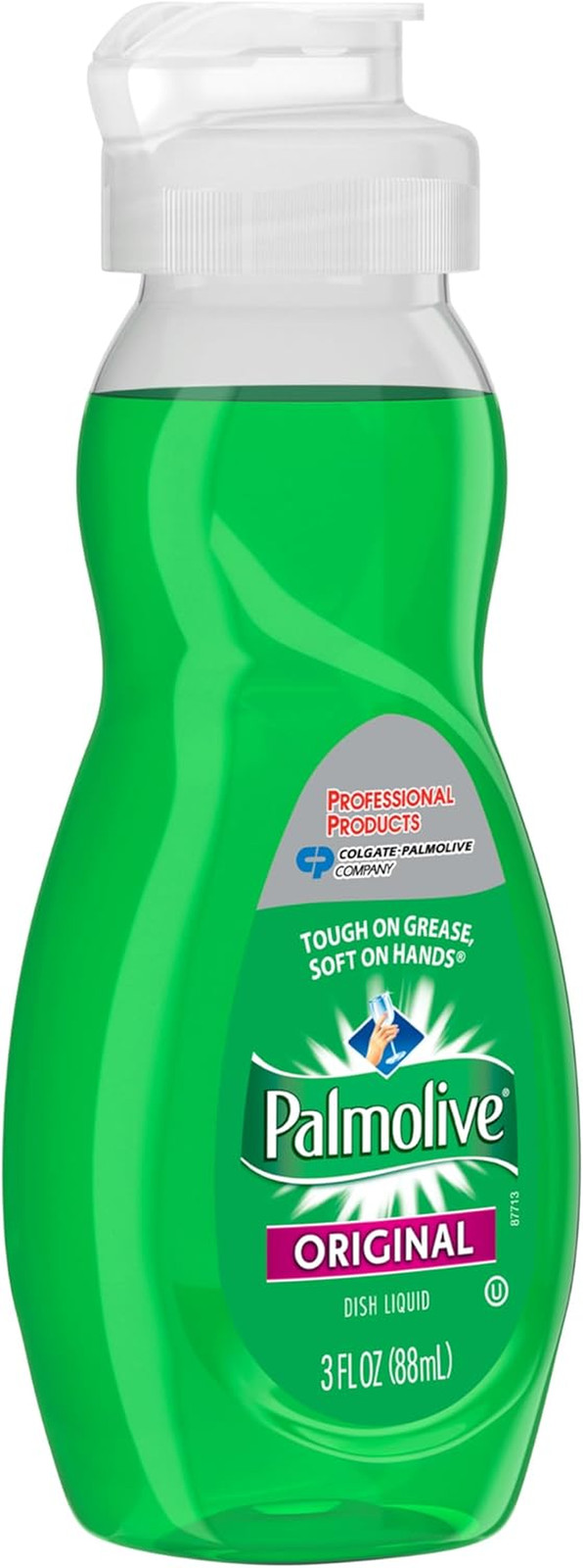 Dishwashing Liquid, Travel Dish Soap, Original Scent, Green, 3 Fluid Ounce Bottl