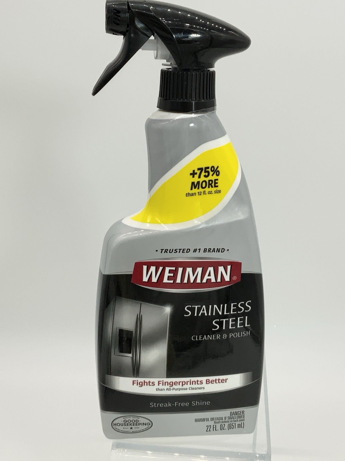 Weiman Stainless Steel Cleaner & Polish Spray Appliance Streak-Free Shine 22 oz.