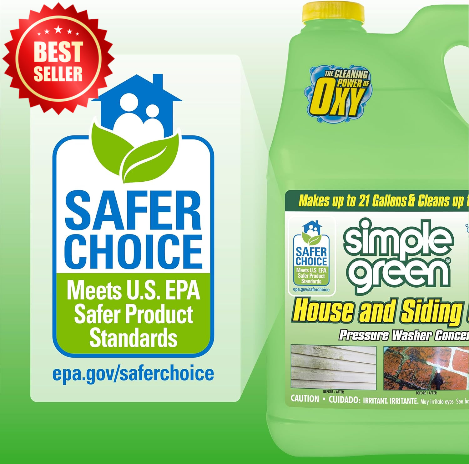 1 GAL Oxy Solve Pressure Washer Cleaner Concentrate Mold Mildew Siding US