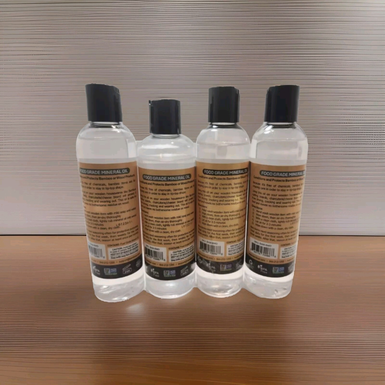 4x Food Grade Mineral Oil Cutting Board Oil Butcher Block Maintain Wood 8 fl oz