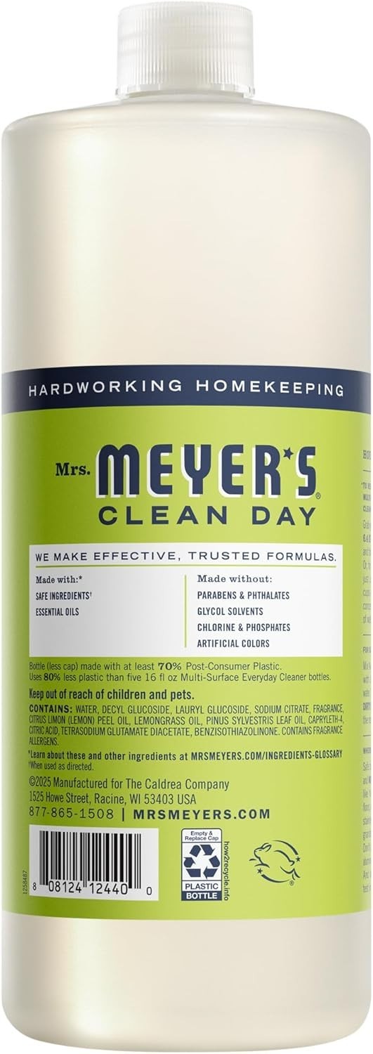 MRS. MEYER’S CLEAN DAY Multi-Surface Everyday Concentrate, Lemon Verbena Scen…
