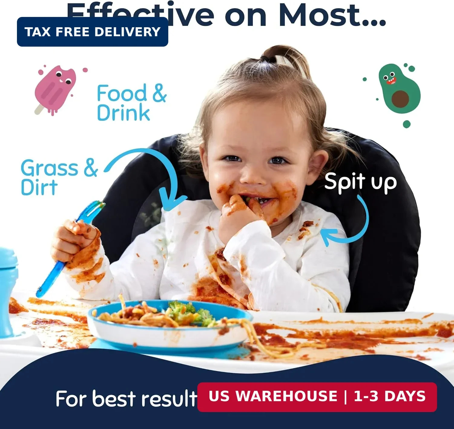 Miss Mouth’s Messy Eater Stain Treater Spray – 16oz Stain Remover – Newborn & Ba