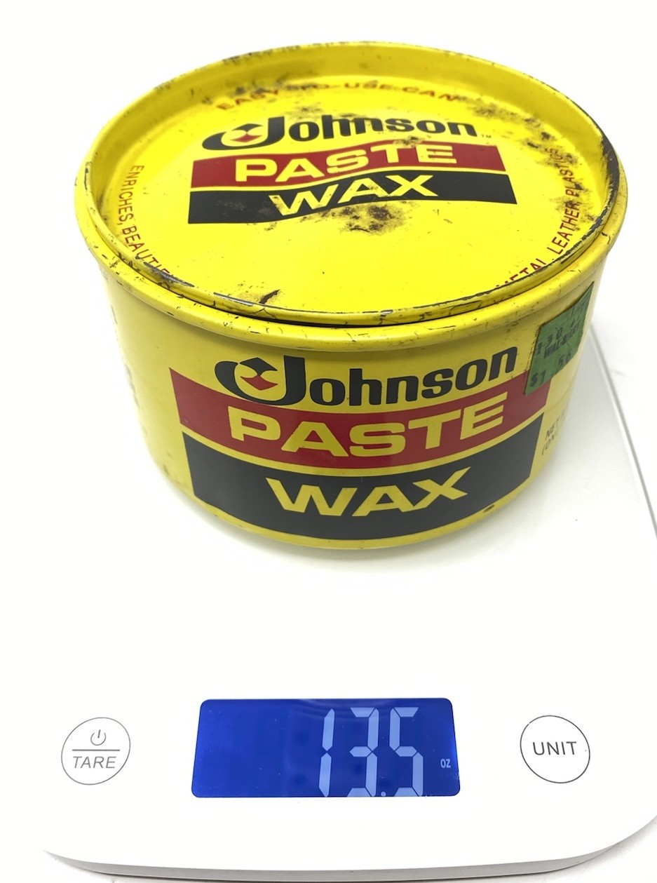 SC Johnson Discontinued Wood Paste Wax Original Formula 70% Full 13.5 Oz Weight