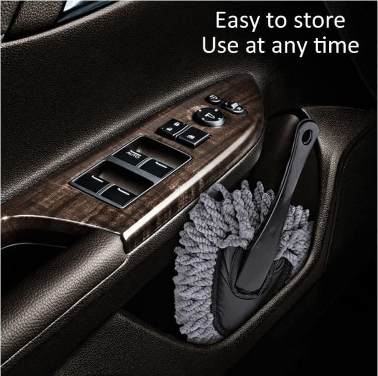 Reusable Microfiber Car Dash Duster – Compact Dust Cleaning Brush in Gray
