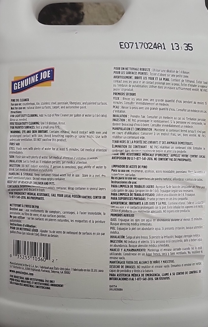 Genuine Joe Pine Oil Cleaner 1 Gallon