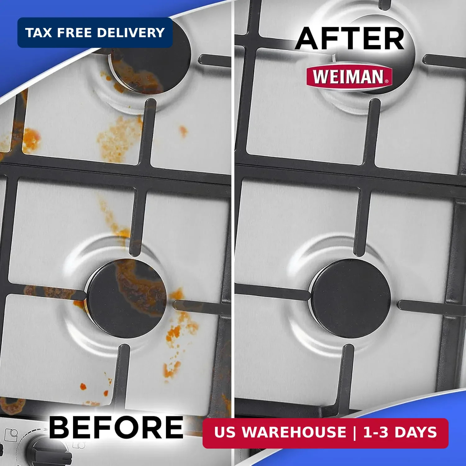 Weiman Gas Range Cleaner and Degreaser, Single, Lemon, 1 Count