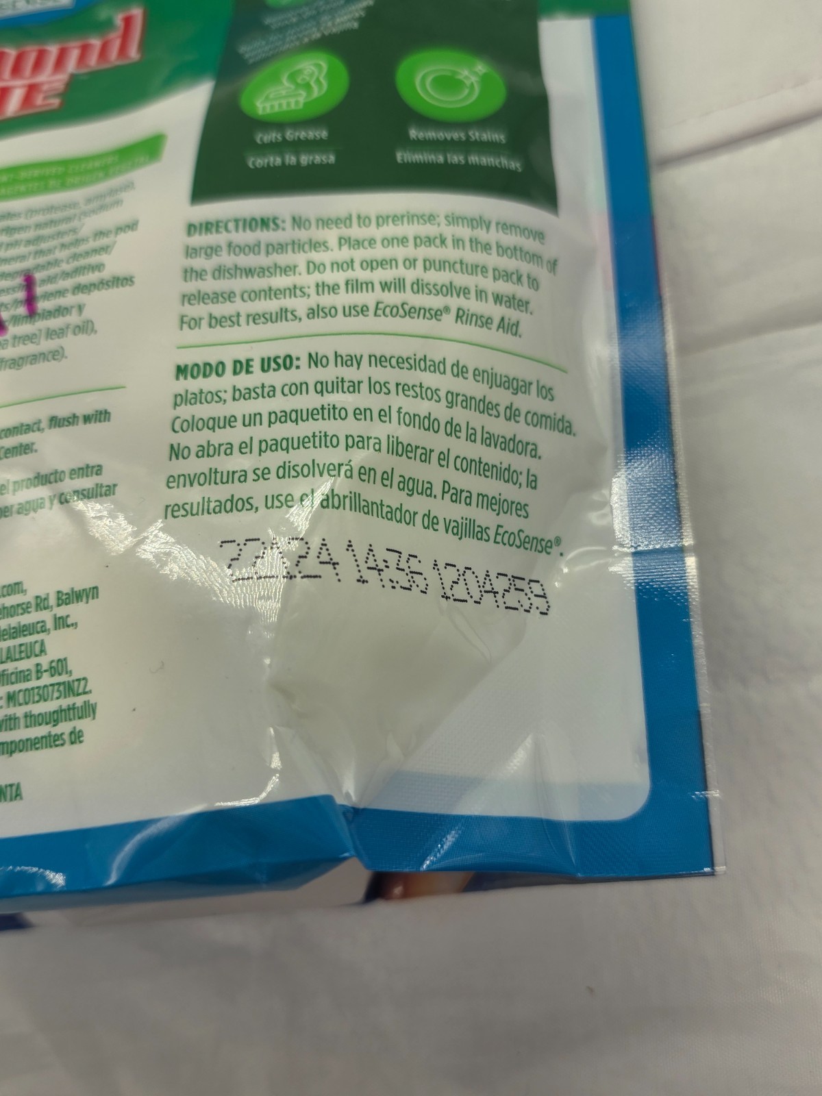 4 Melaleuca Ecosense Diamond Brite Automatic Dishwasher Detergent Total 110 pod