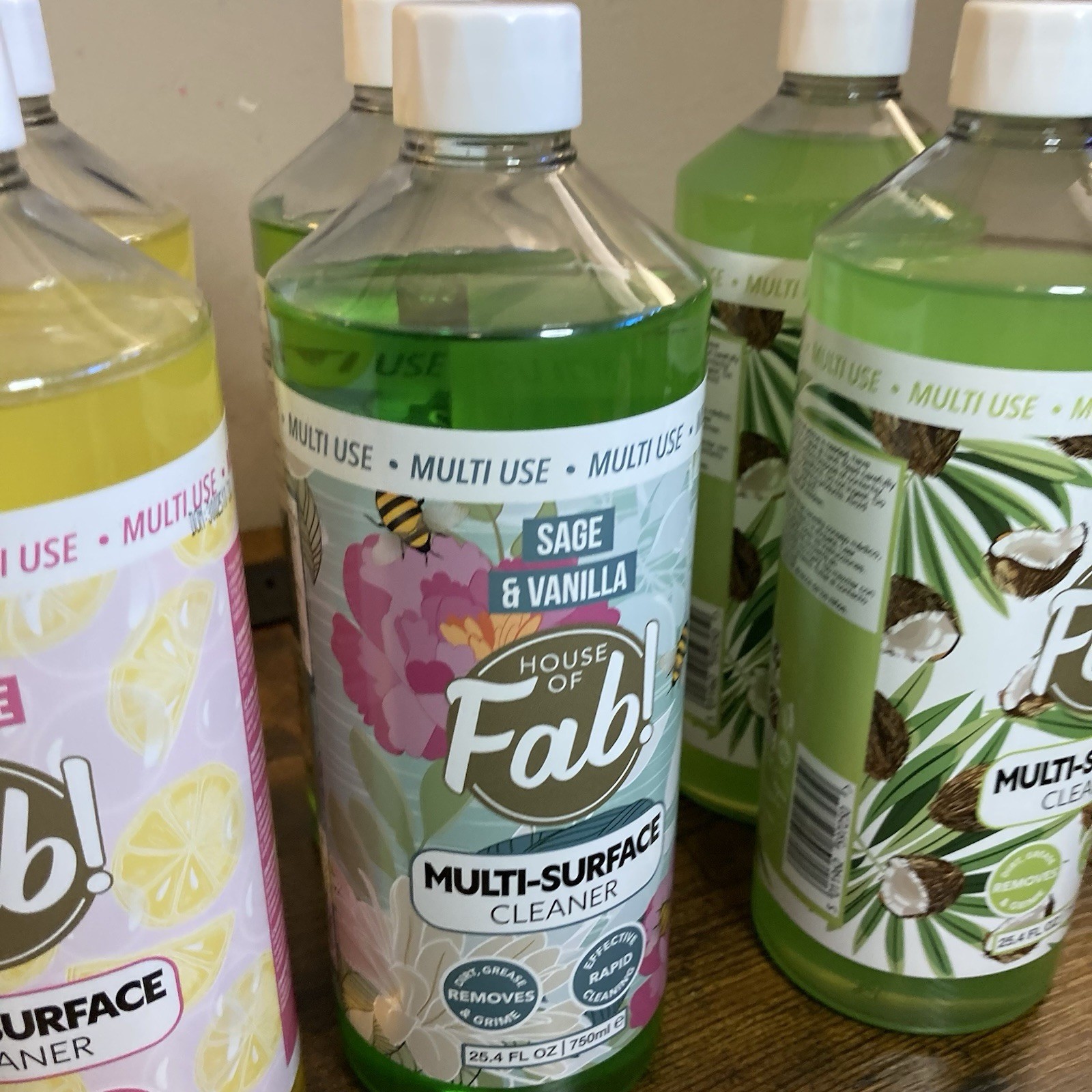 House of Fab Multi-Surface Cleaner Spray Sweet 25.4 FL OZ 6 Pack