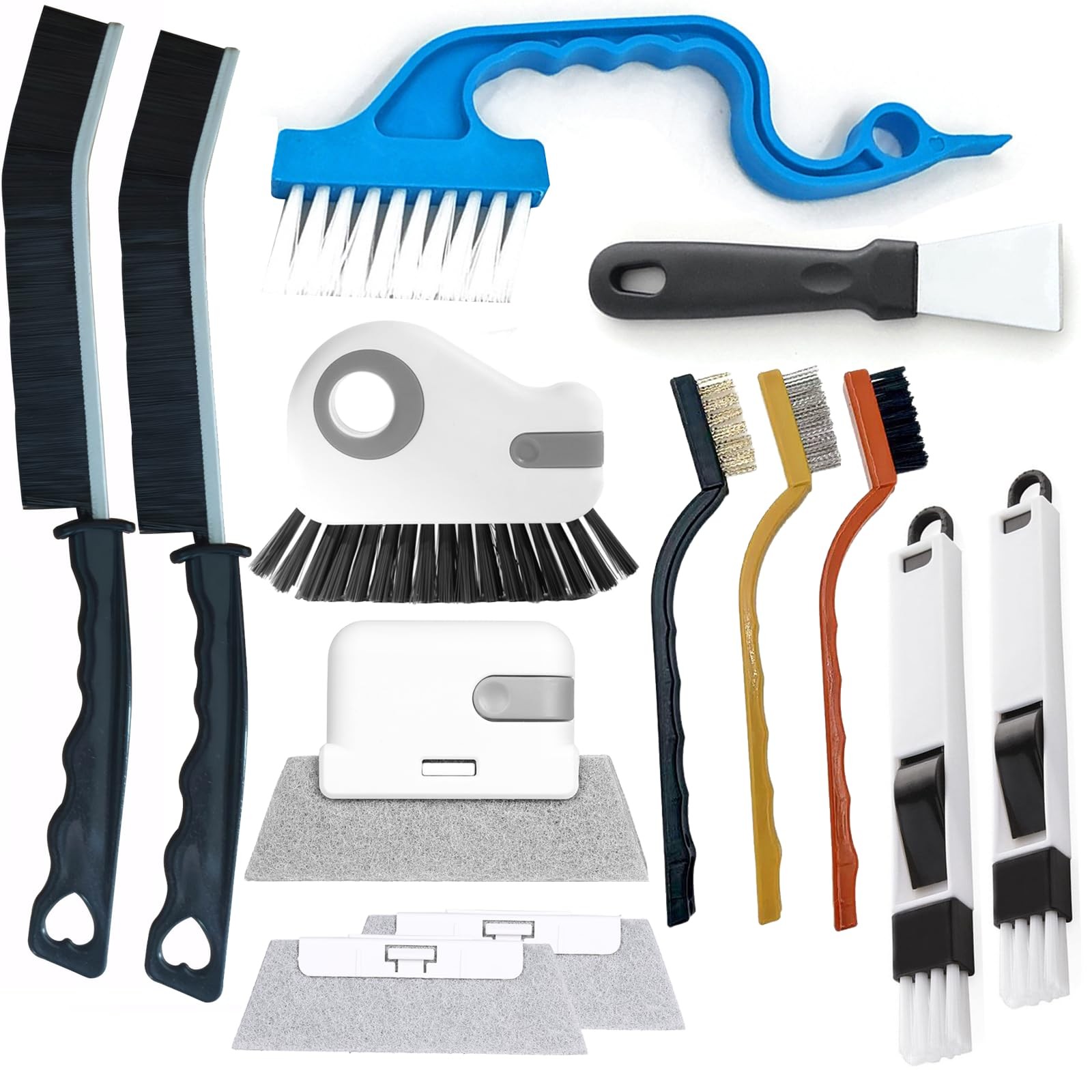 13Pcs Crevice Cleaning Brush Set, Window Groove Cleaning Brush Kit Hard Brist…