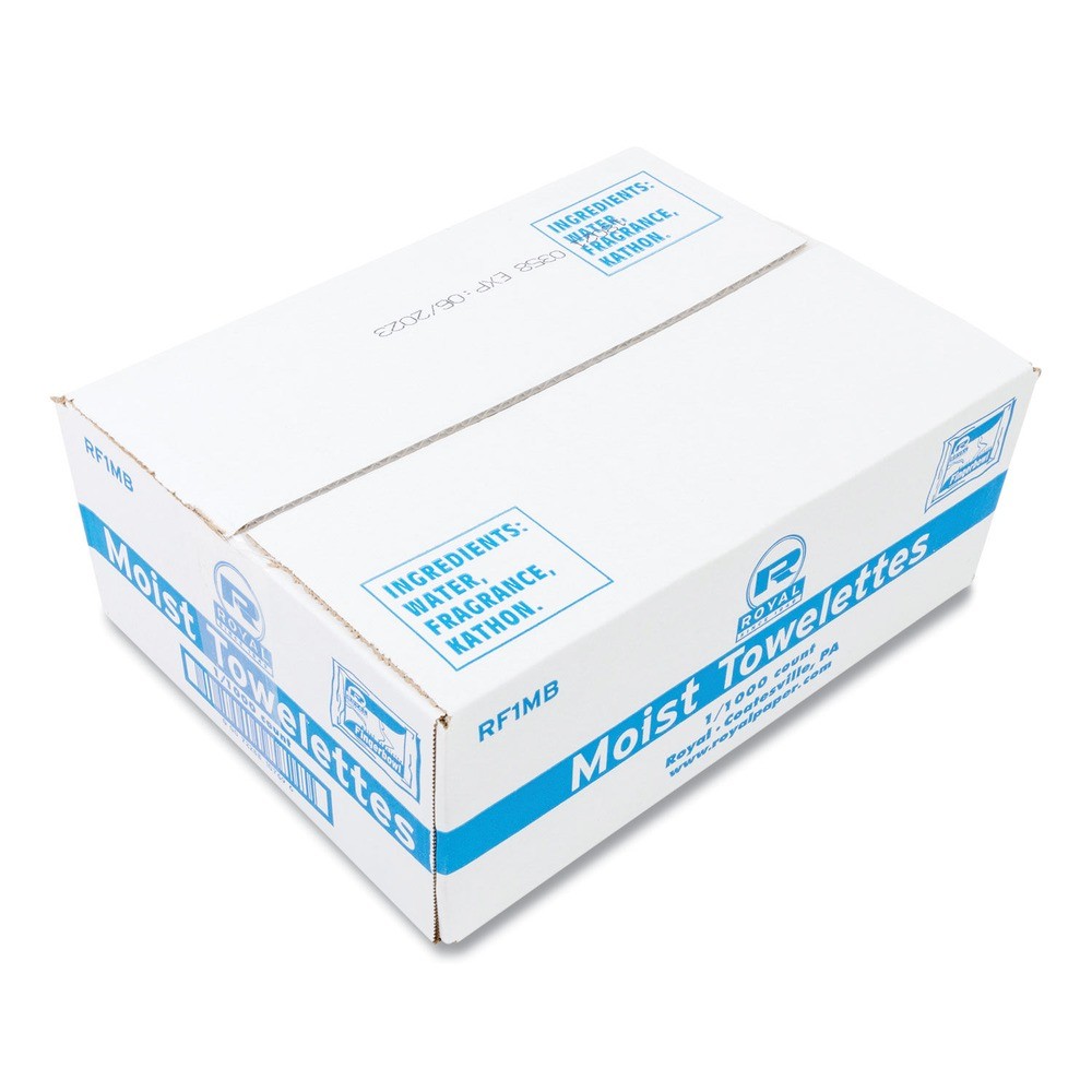 AmerCareRoyal RF1MB 4″ x 6″ Moist Towelettes – Lemon Scent White (1000/CT) New