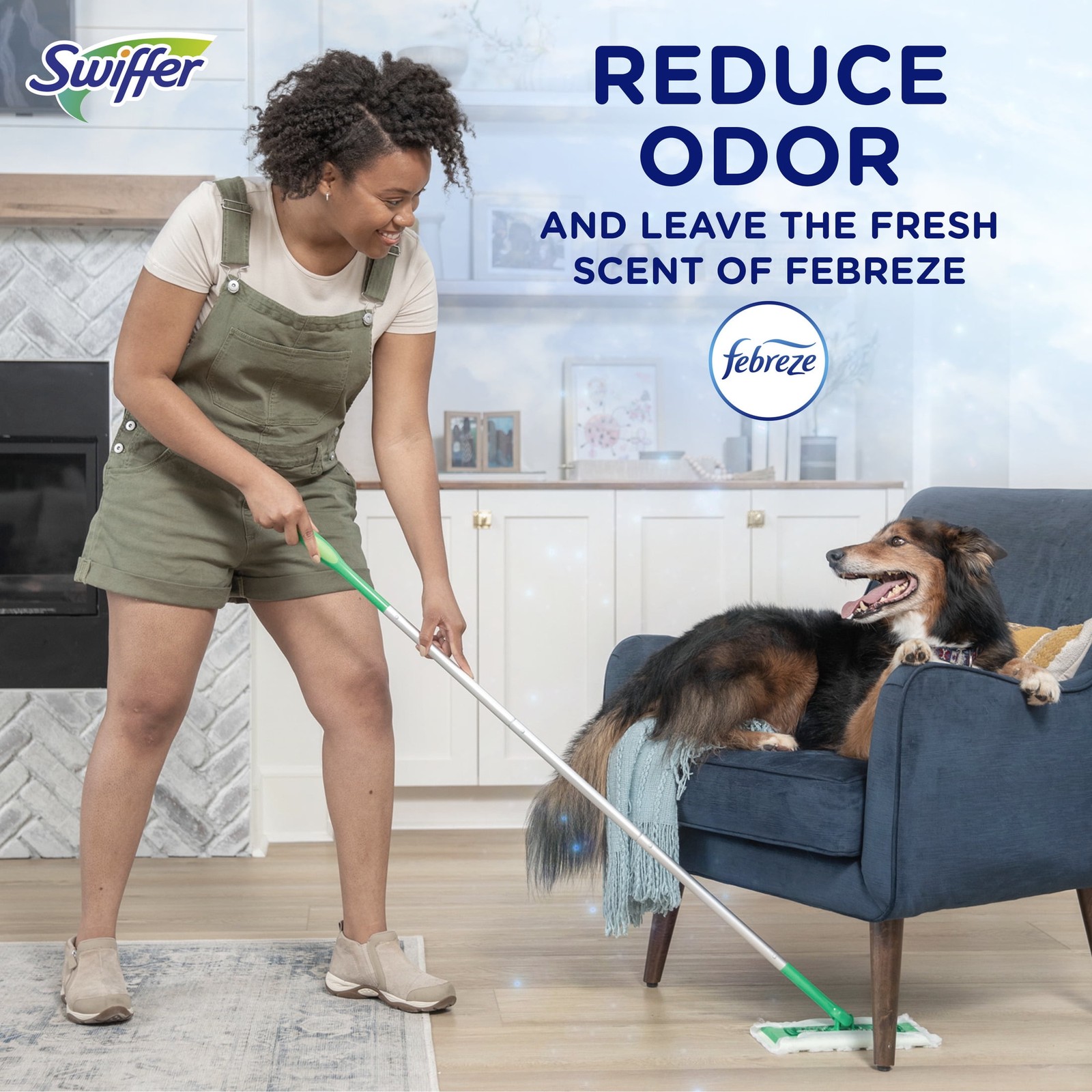 Swiffer Sweeper Pet Heavy Duty Dry Cloths, Febreze 32 Count,NEW