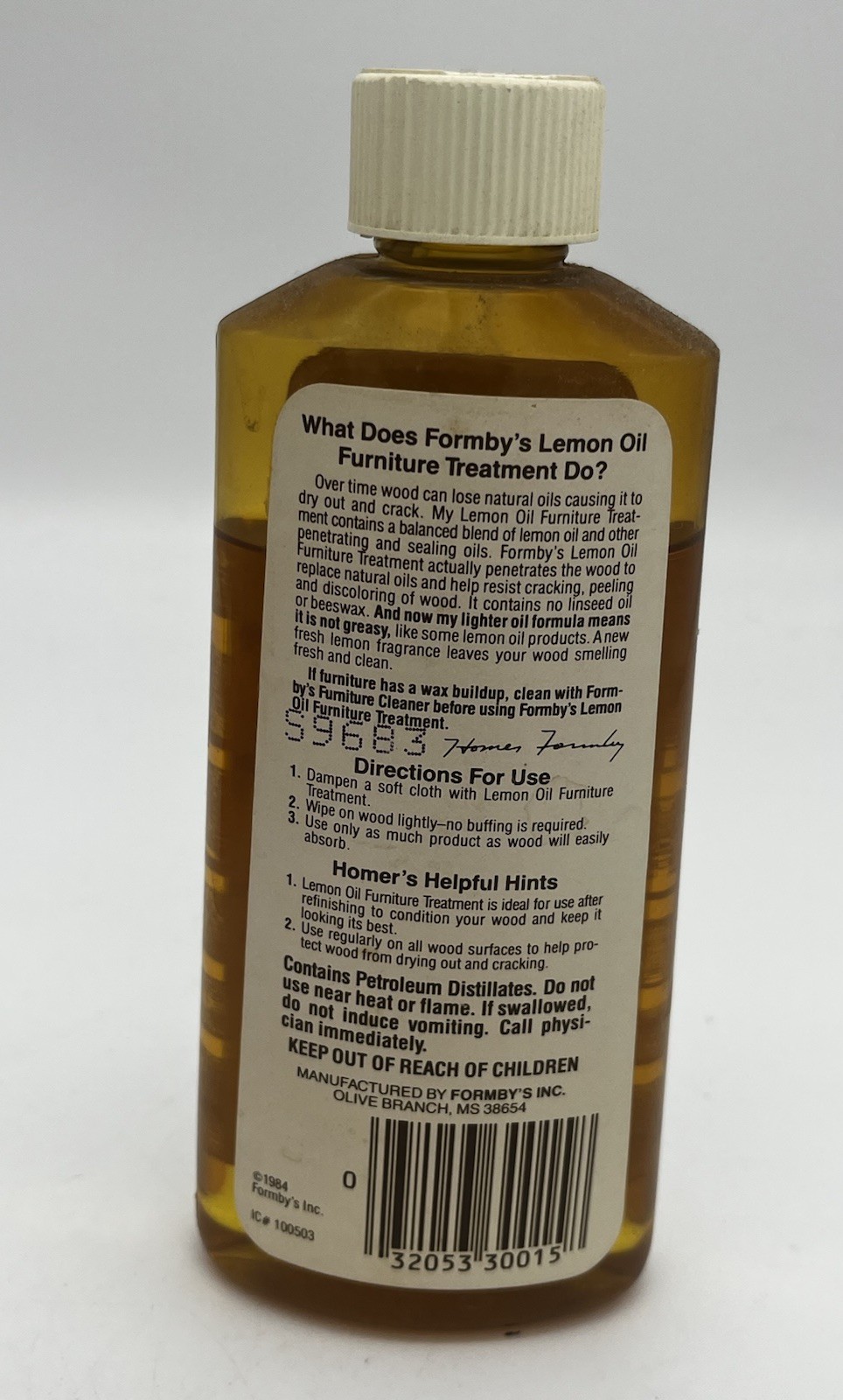 Formby’s Lemon Oil Furniture Treatment 8 oz 1984
