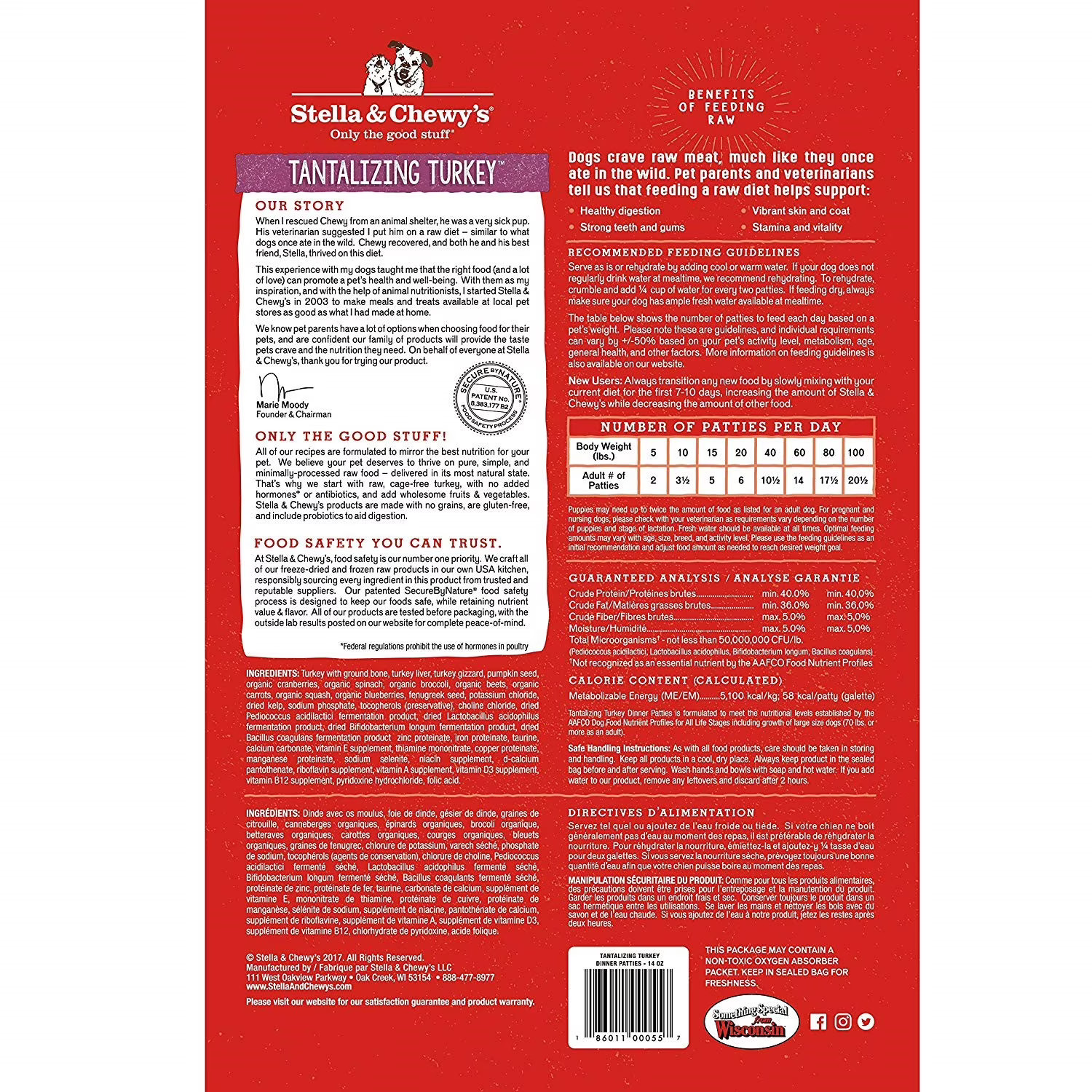 Stella Chewy’s Turkey Raw Dinner Patties 14 oz