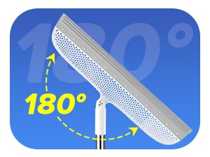 Silicone Floor Squeegee, 180° Rotating Air Broom, Squeegee for Floor with a Long