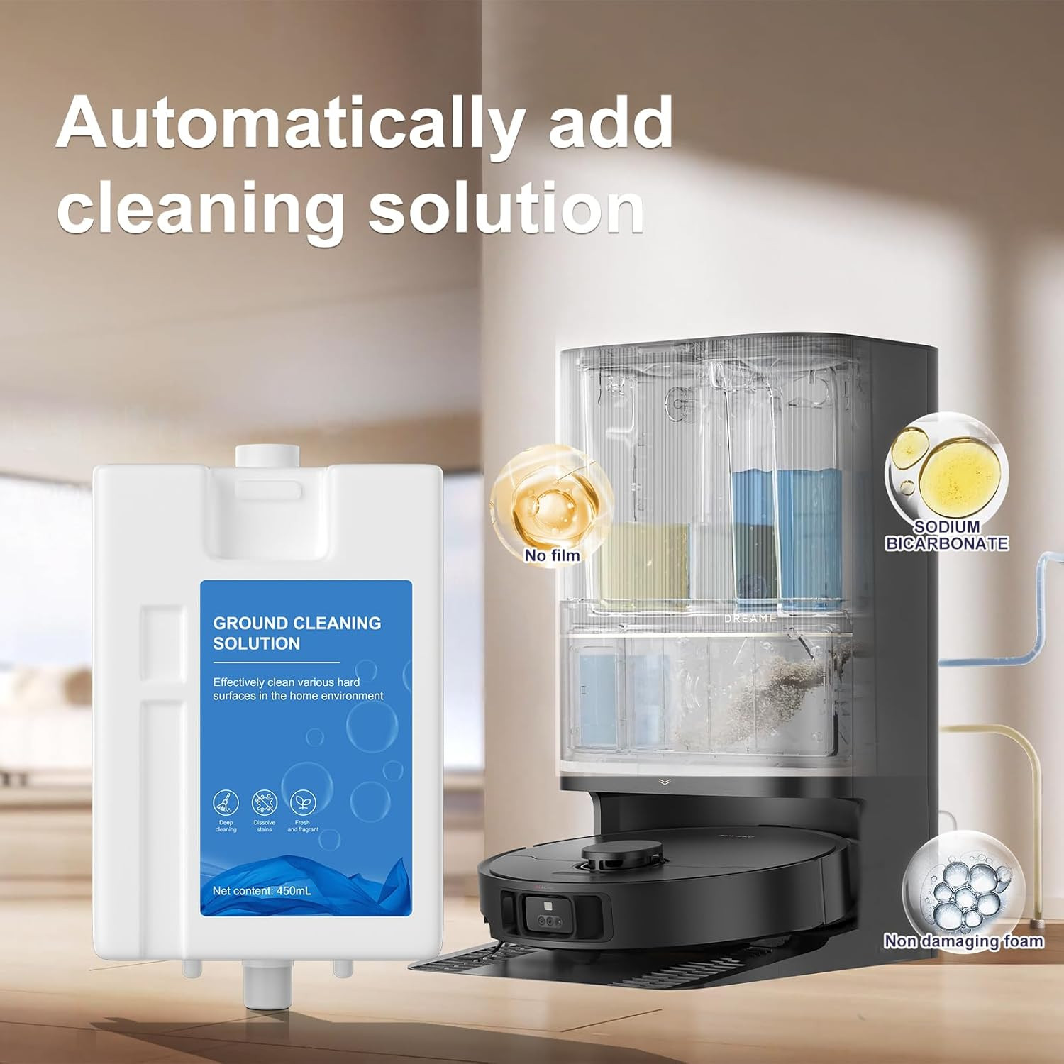 Compatible with Dreame Cleaning Solution, Multi-Surface Floor Cleaning Solution