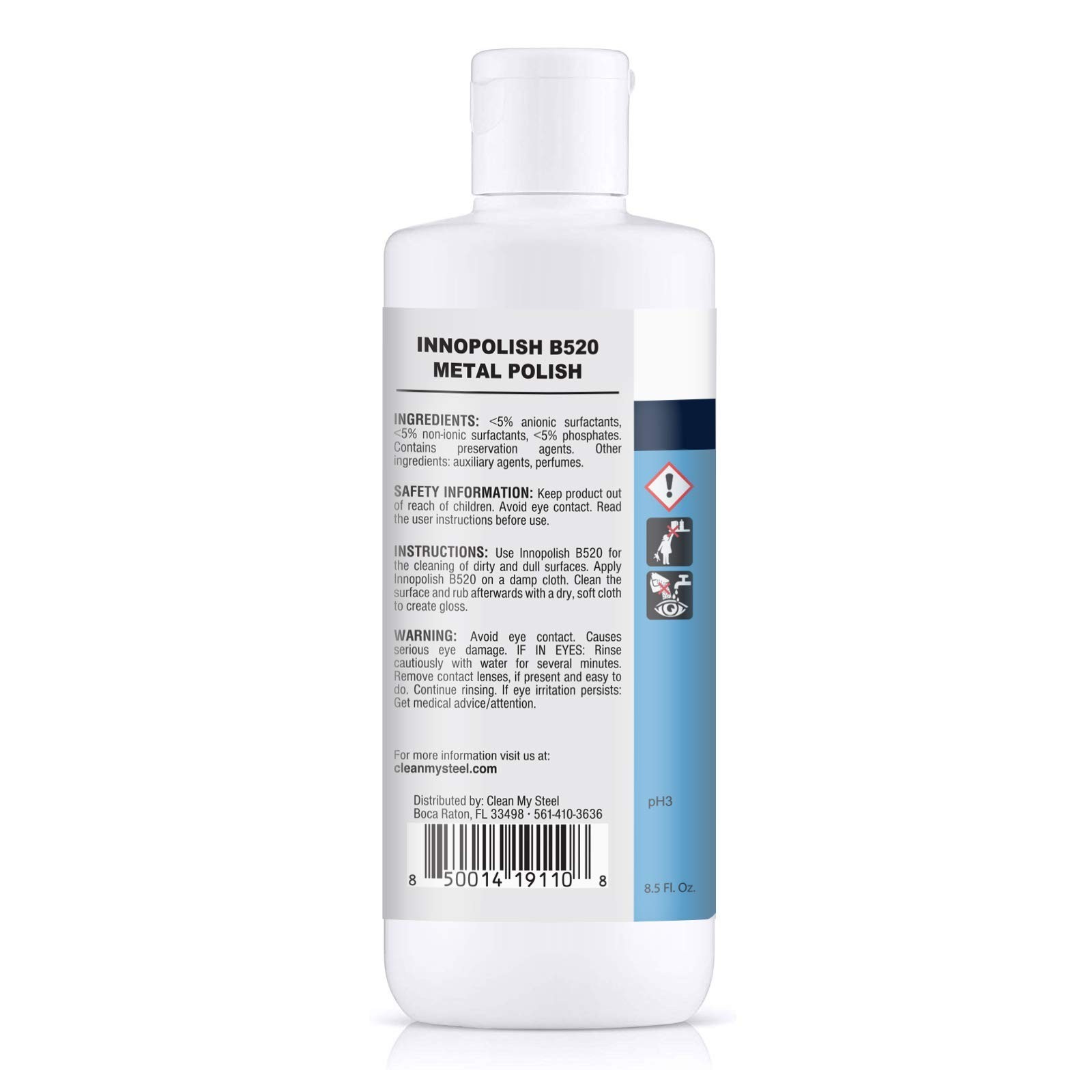 Stainless Steel Cleaner & Polish – 8.5oz Heavy-Duty Shine & Protection