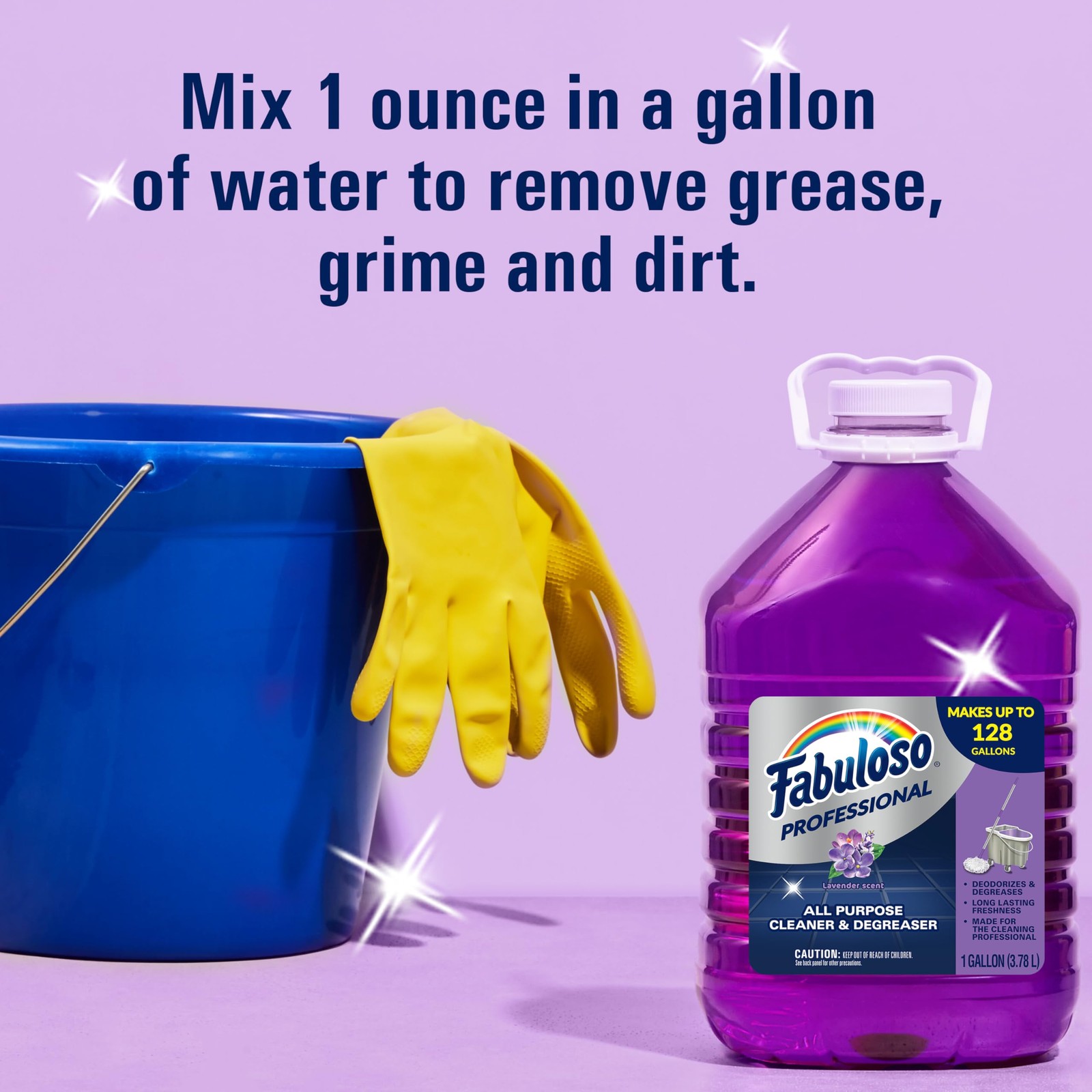 Fabuloso Professional All Purpose Cleaner & Degreaser – Lavender, 1 Gallon (Pack