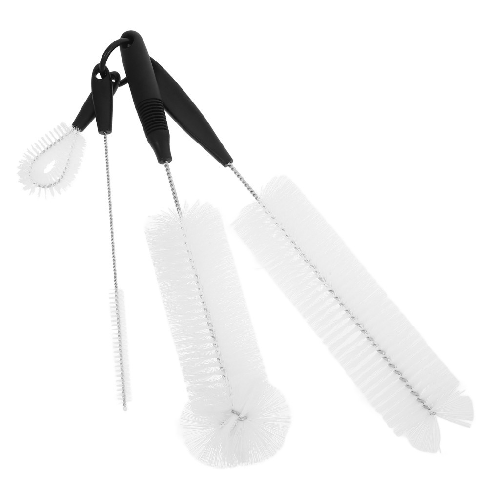 4pcs Long Handle Bottle Brush Glass Jar Brush Cup Cleaning Brush Washing Brush