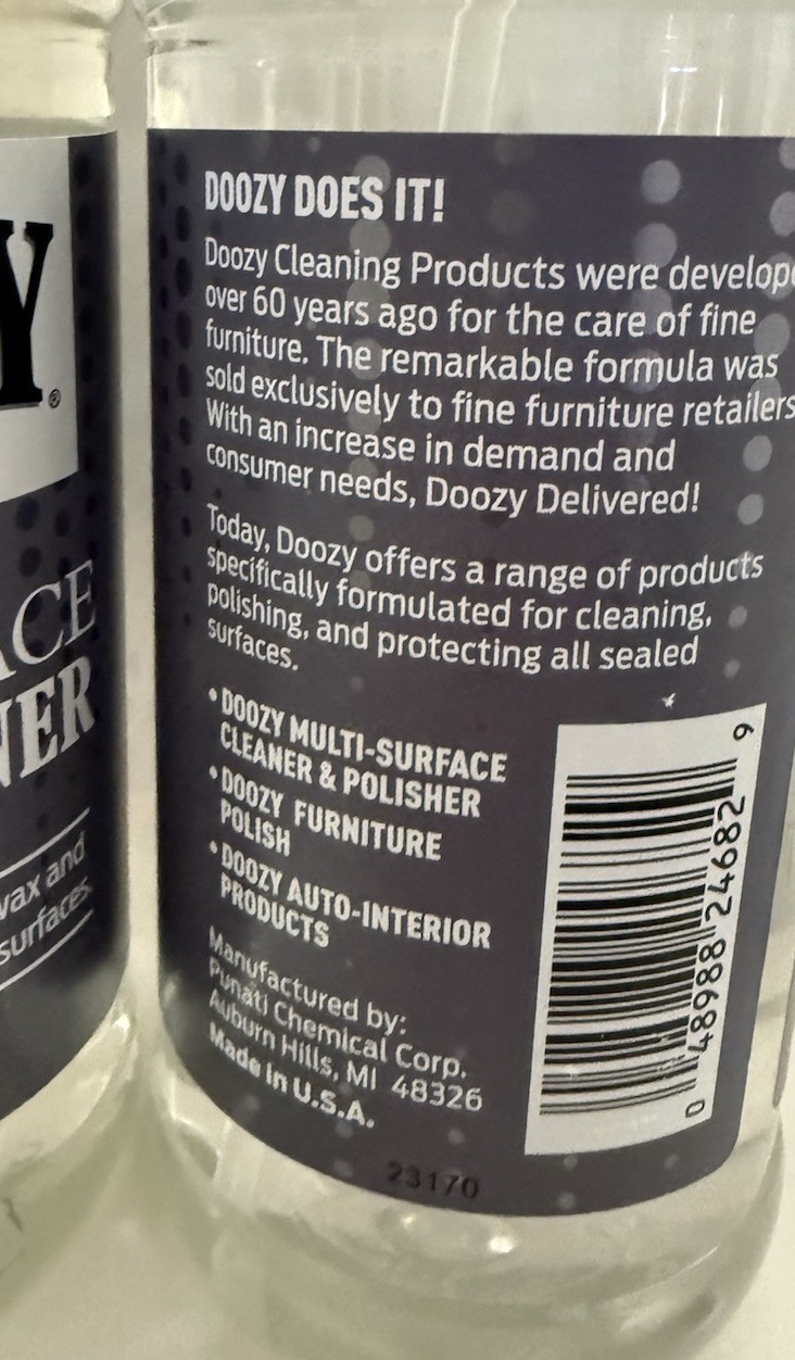 DOOZY 🇺🇸 ALL-SURFACE PRE CLEANER POLISH 2-16fl.oz Spray Bottles