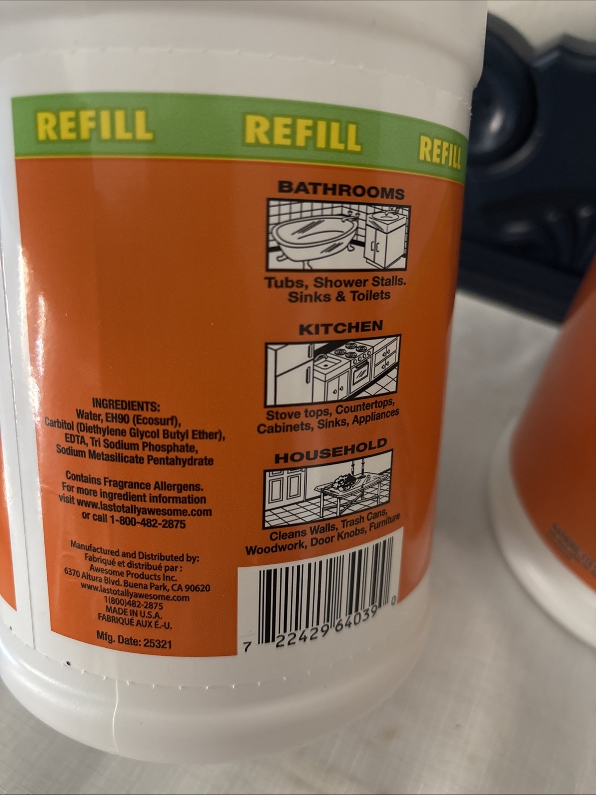 LA’s Totally Awesome Orange Degreaser Cleaner 2 Pack 64oz All Purpose