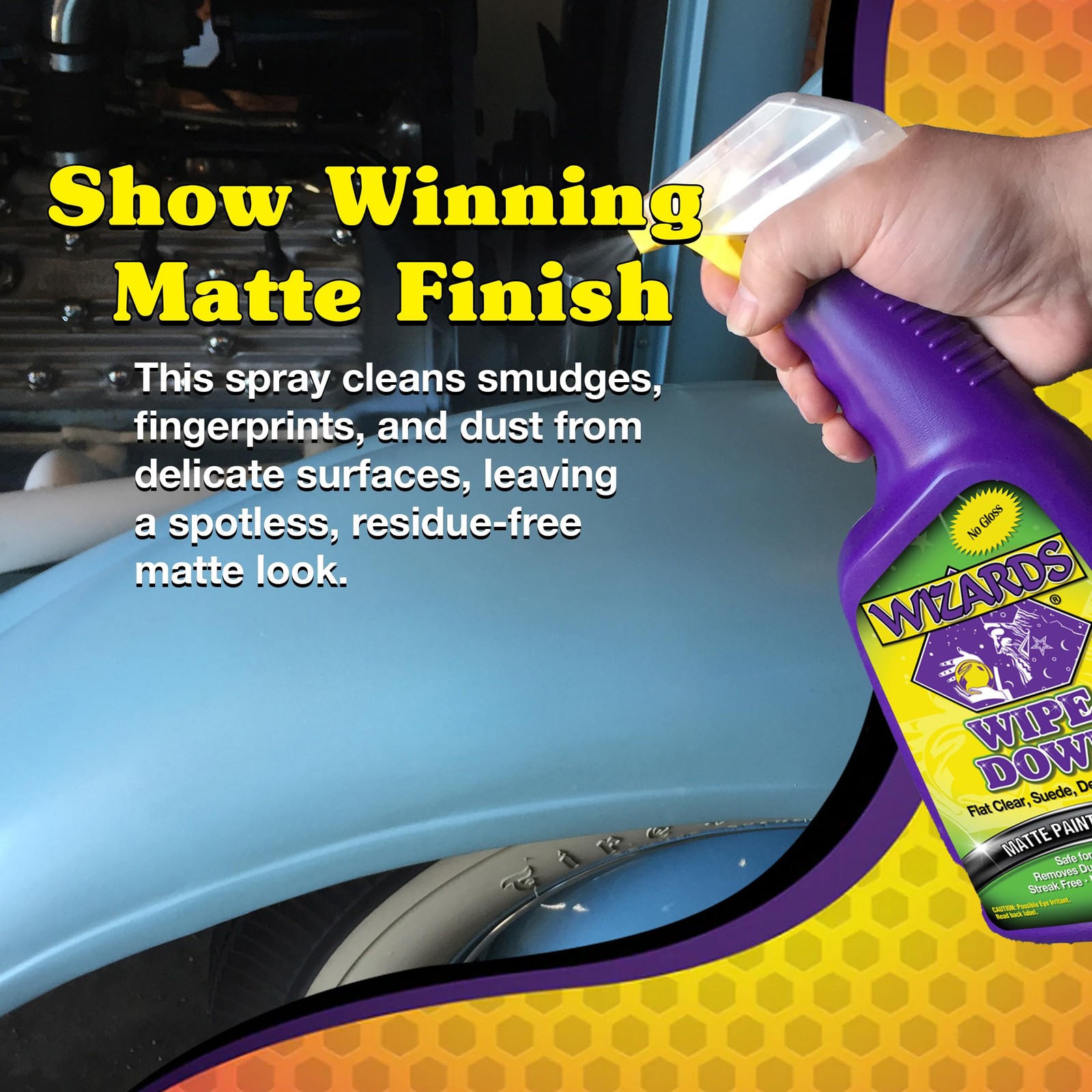 Automotive 22 oz Matte Detailer Spray for Cars and Motorcycles Streak Free Clean