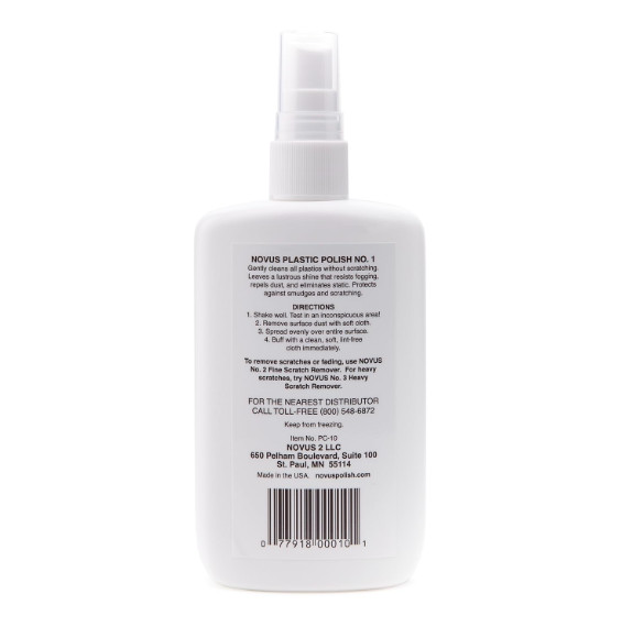 NOVUS 7020 Plastic Clean & Shine #1 Acrylic Cleaner Protectant 8 oz Bottle