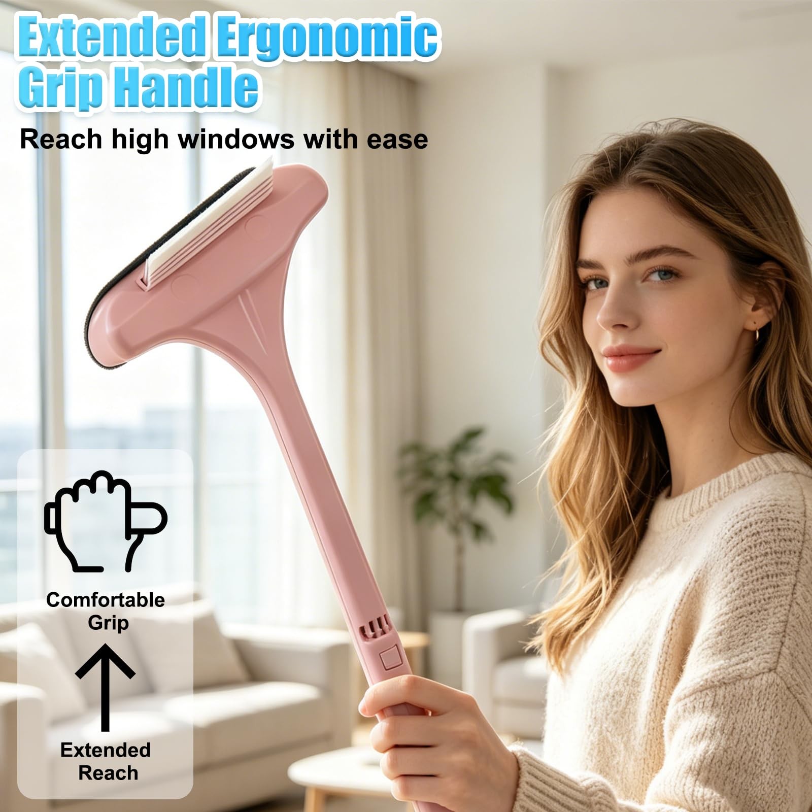 2-In-1 Window Screen Cleaning Brush Multipurpose Cleaning Brush for Patio Door