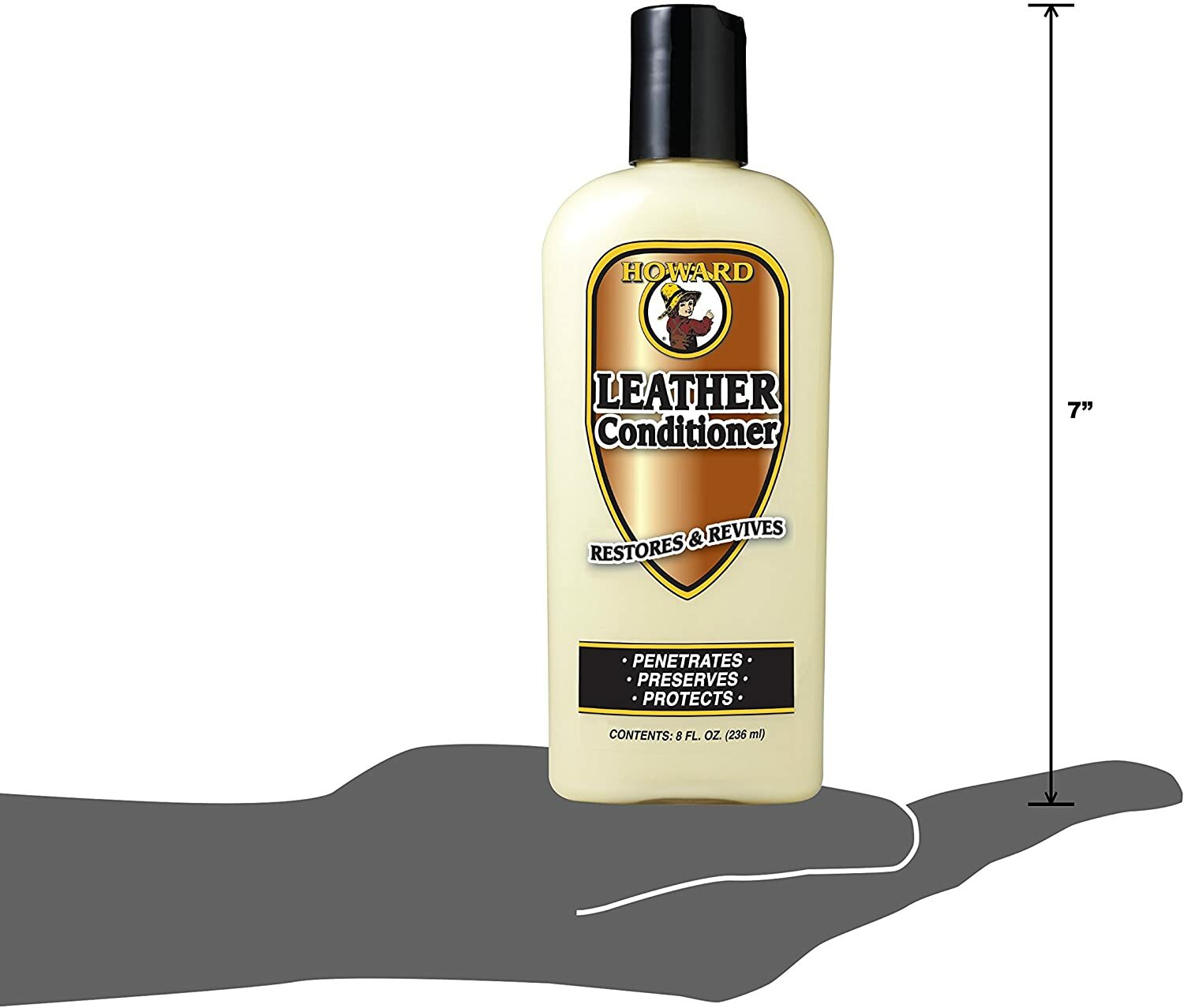 HOWARD Couches Shoes Auto Interior Smooth Leather Conditioner & Protector 8oz