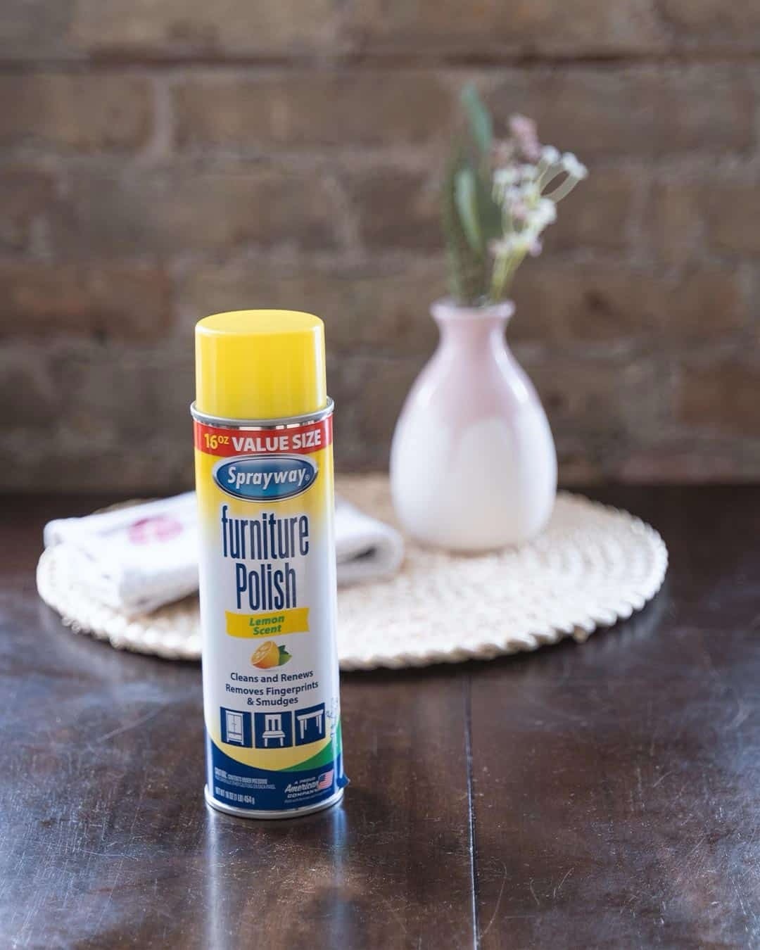 Sprayway SW012R Lemon Scent Furniture Polish Spray 16 oz. (Pack of 6)