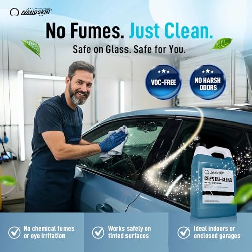 CRYSTAL-CLEAR VOC-Free Glass Cleaner 1 Gallon – Ultra 128 Fl Oz (Pack of 1)