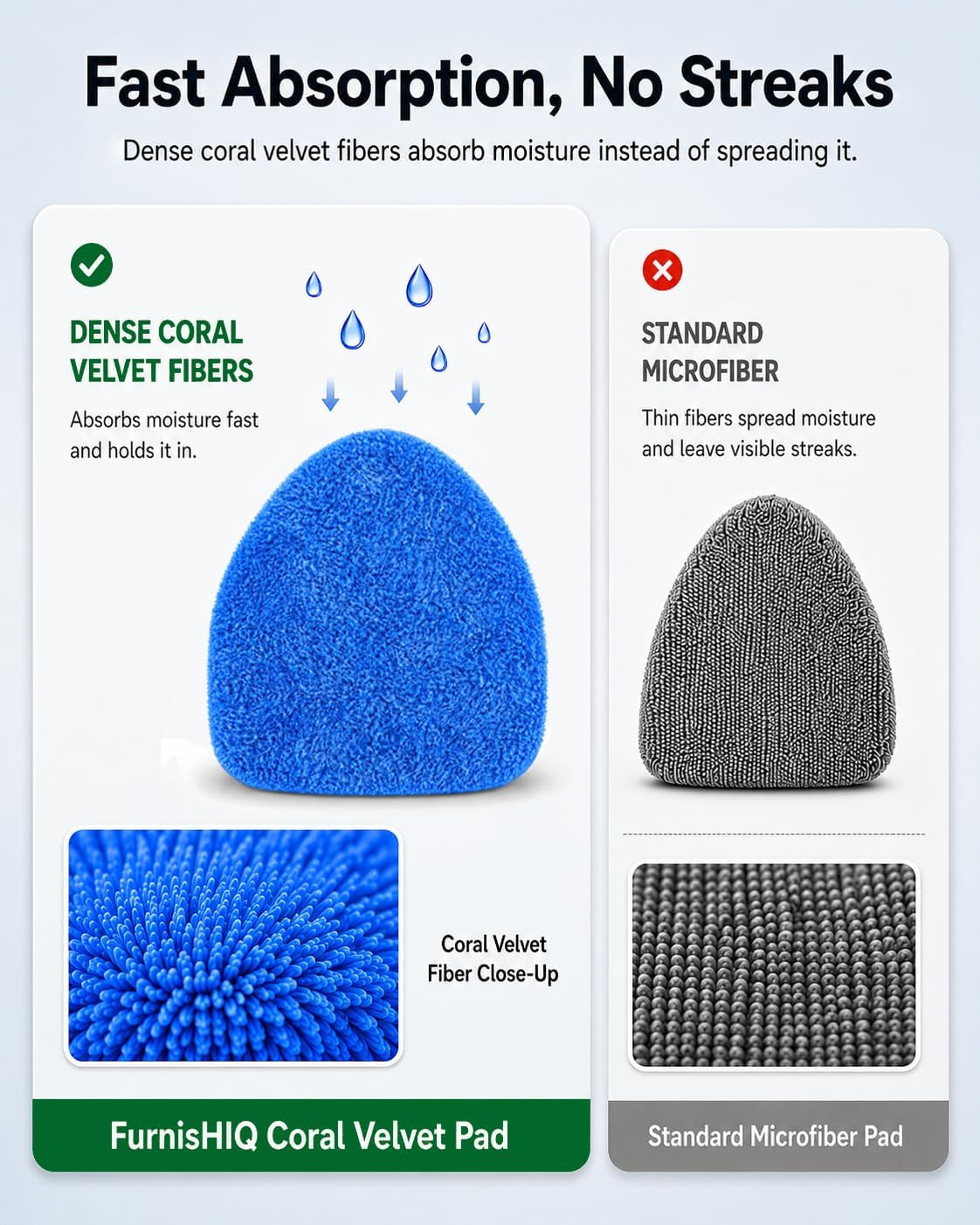 25.5″ Extra-Long Reach – Super Absorbent Coral Velvet Windshield Cleaner Tool, S