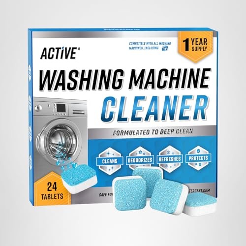 Washing Machine Cleaner Descaler 24 Pack – 1 Count (Pack of 24), Blue/White