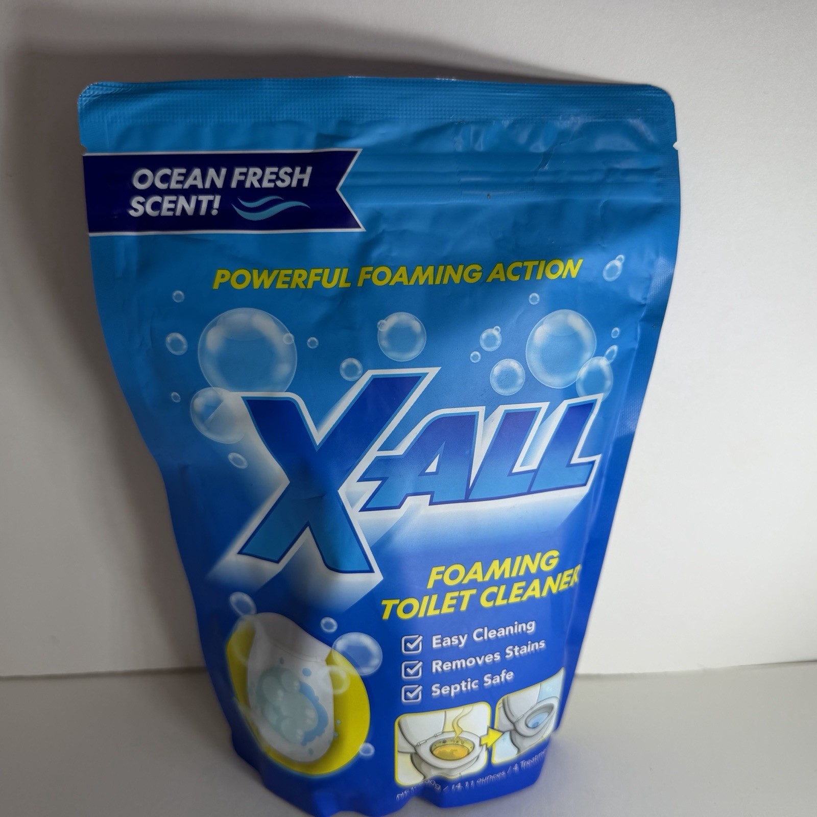 Foaming Toilet Cleaner Self-Activating Powder for Deep Cleaning Fights Stains