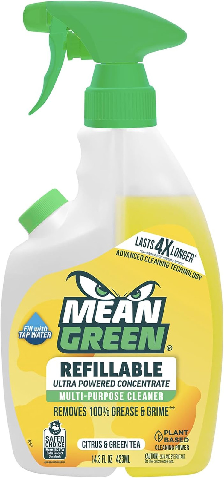 Refillable Ultra Powered CONCENTRATE Multi Purpose Cleaner, Citrus & Green Tea,