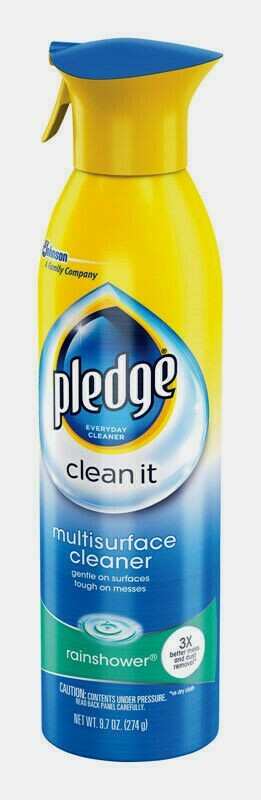 PLEDGE Multi Surface Cleaner 9.7 oz Cleans & Dusts Rainshower Scent 72416 New