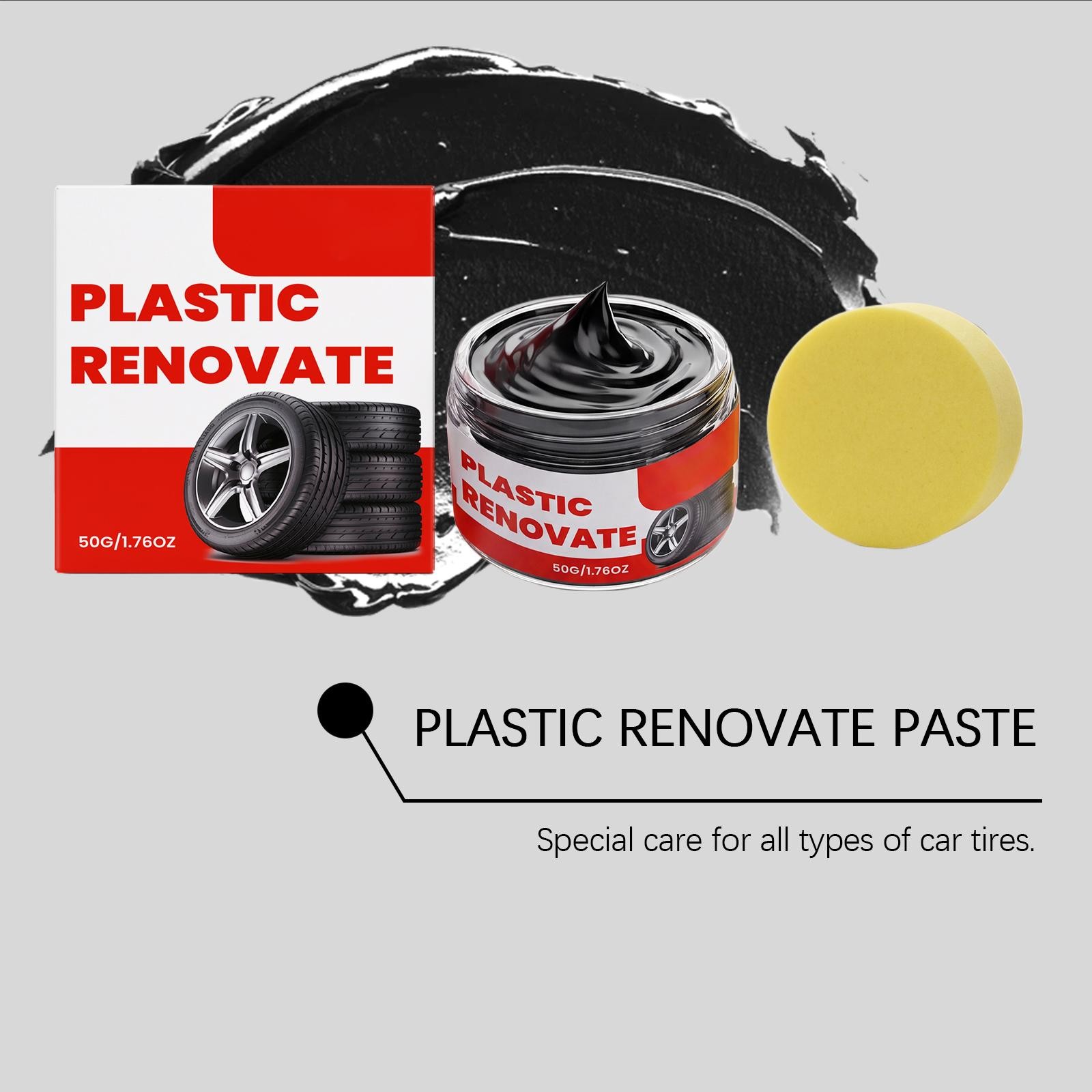 Black Car Interior Plastic Repair Scratch Remover Wax Polishing Repair Cream