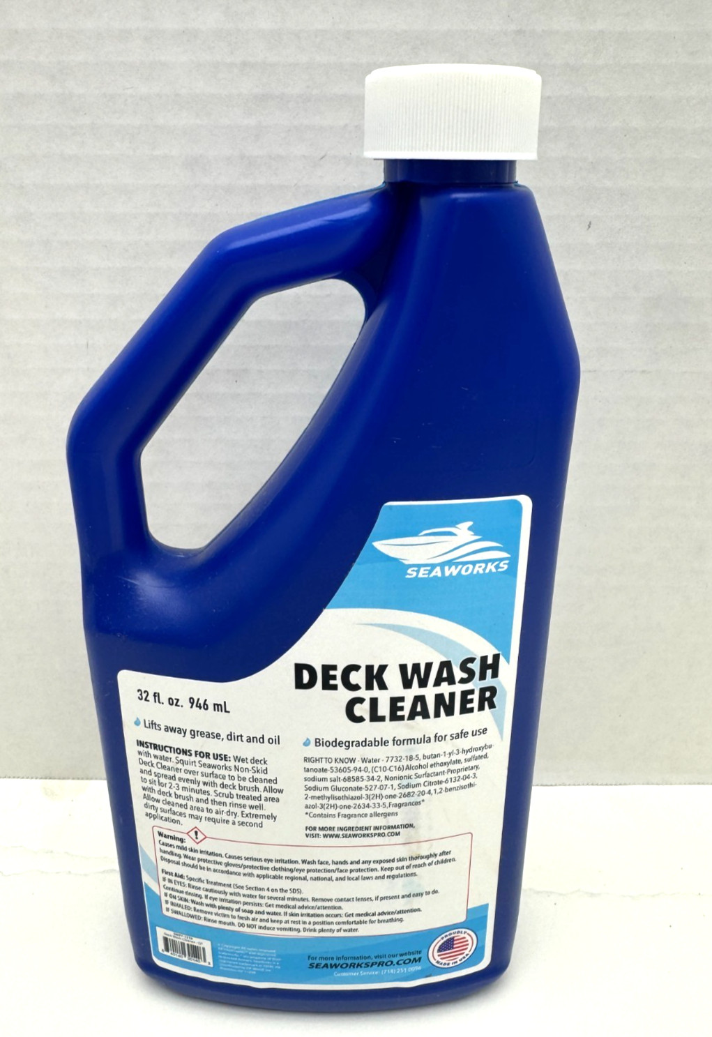 Biodegradable grease/dirt/oil Non Skid Deck all Surface Boat/RV cleaner READ