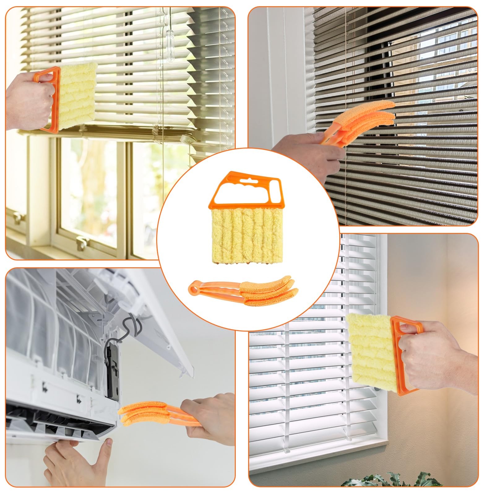 10-Pack Window Blind Cleaner Set: Includes 1× 7-Finger Detail Brush, 1× Shutt…