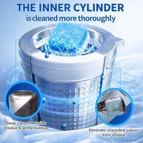 Washing Machine Cleaner Tablets 24 Pack Enzyme Deep Clean Front Load Washer