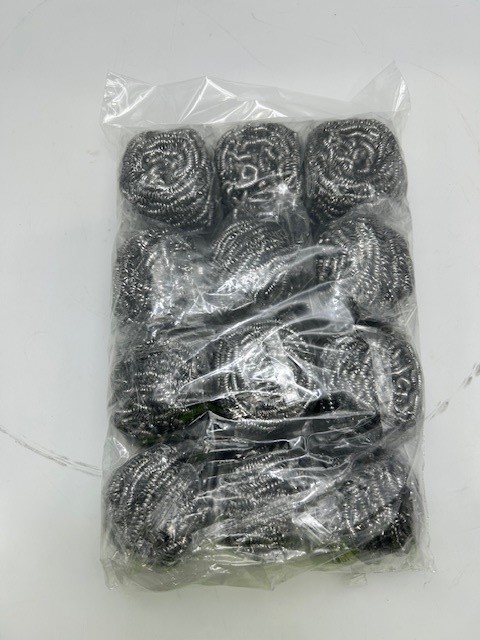SCOTCH-BRITE 12PCS STEEL WOOL SCRUBBER PADS, 12 PACK – STAINLESS STEEL