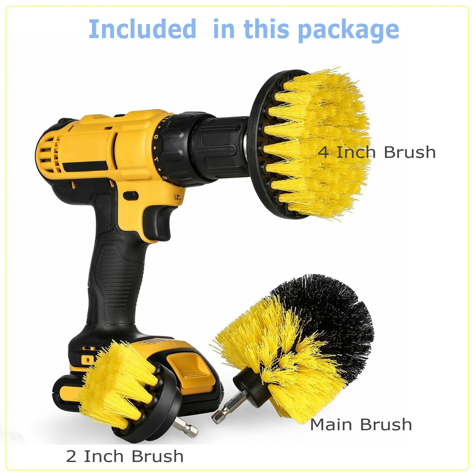 5PCS Drill Brush Power Scrubber Drill Attachments For Carpet Tile Grout Cleaning
