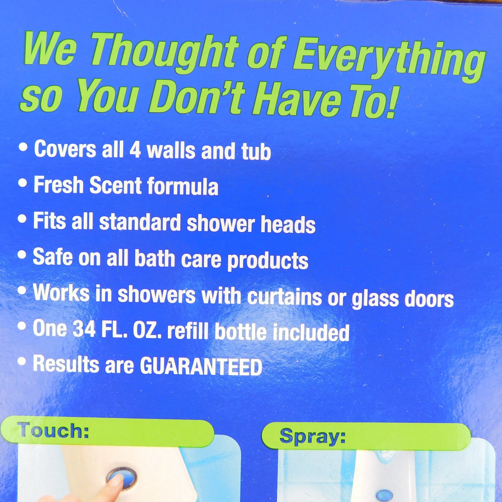Scrubbing Bubbles Automatic Shower Cleaner Sealed One Button Dual Spray NEW
