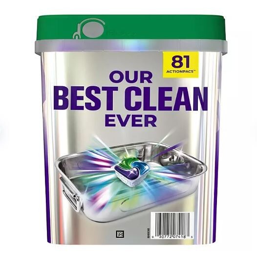Cascade Platinum Plus ActionPacs Dishwasher Detergent Pacs, Fresh Scent (81 ct.)